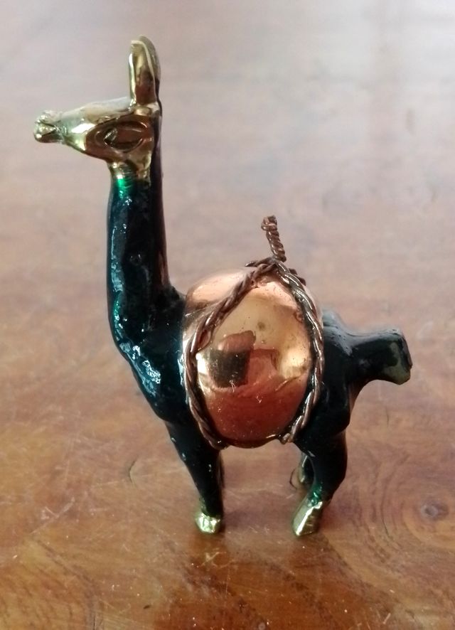 Llama de cobre. Vintage. Perú