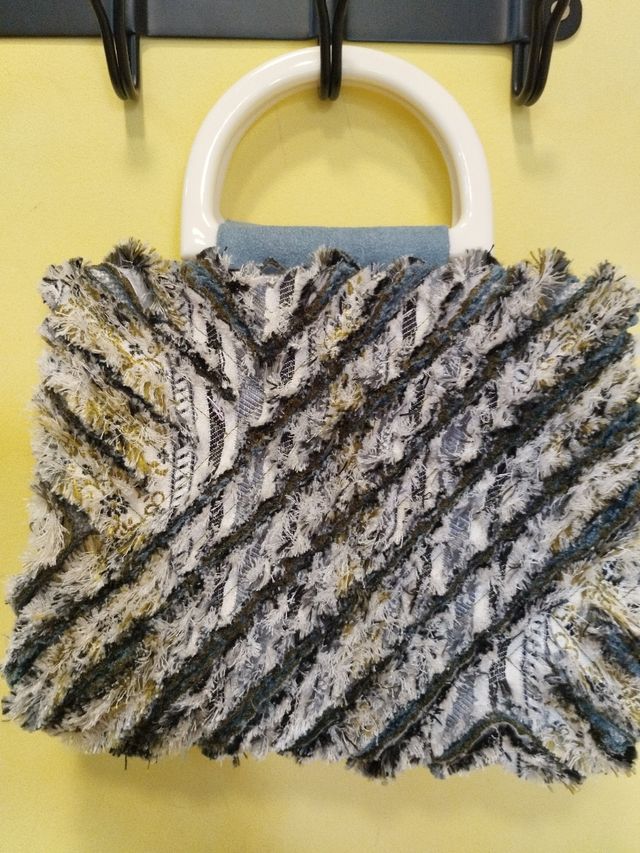 Bolso de seda , patchwork.