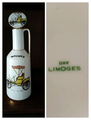 Juego de whisky y cenicero Limoges