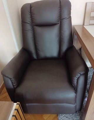 Sillón relax marrón - Piel sintética