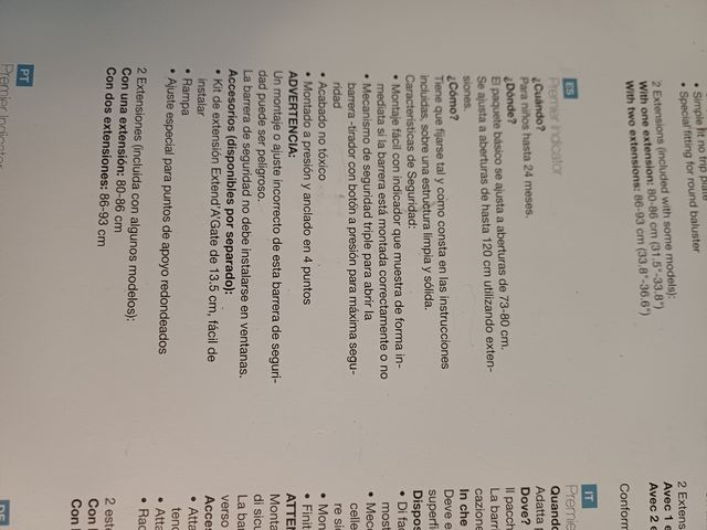 Barrera seguridad bebé - Gris