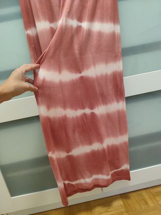 Pantalones culotte tie-dye de punto