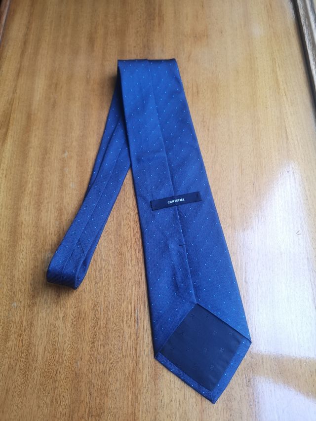Corbata Cortefiel azul - puntos