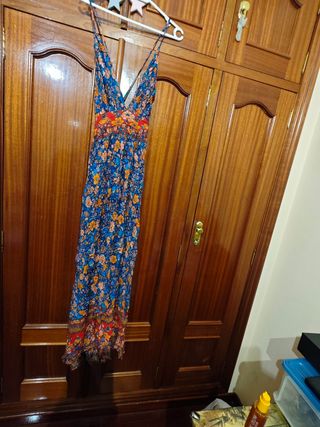 Vestido largo estampado