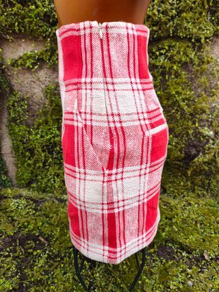 USADO-Mini Falda cuadros Zara Roja Talla S-1073