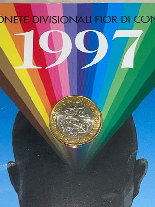 Coppia Monete 1000 Lire San Marino 1997