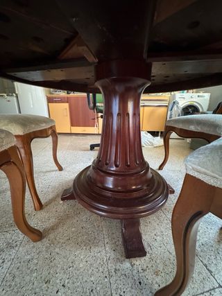 Mesa redonda madera cerezo