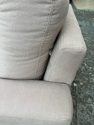 Butaca beige de tela