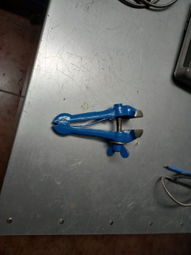 Mini-mordaza azul vintage