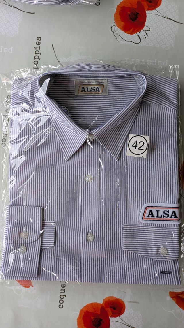 Camisa ALSA rayas azul talla 42