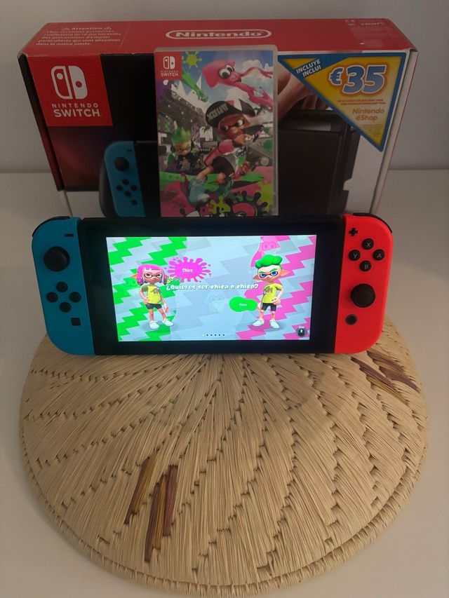 Nintendo Switch V1 Azul-Rojo + Juegos y Accesorios