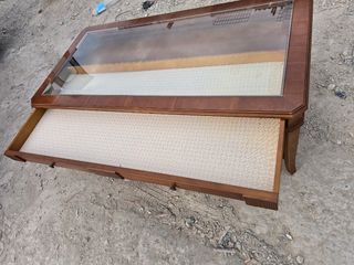 Mesa centro madera con cristal