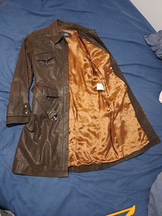 Chaqueta piel marrón 3/4