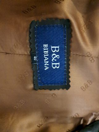 Chaqueta piel marrón 3/4