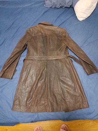 Chaqueta piel marrón 3/4