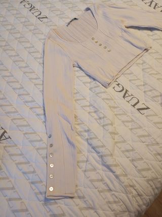 Top beige Zara - Talla S