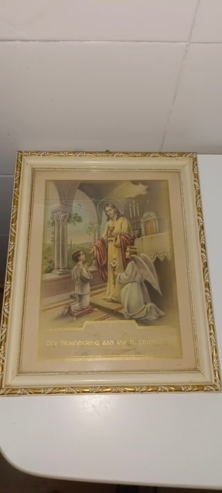 Cuadro Recuerdo de la Comunión Vintage.