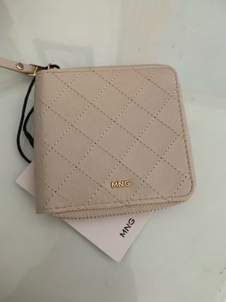 Mini cartera Mango beige