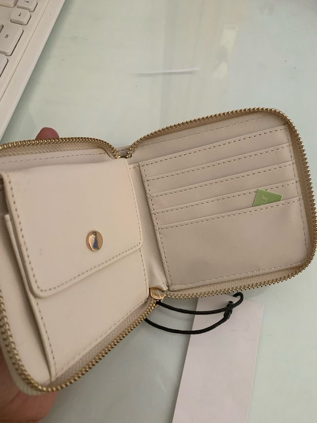 Mini cartera Mango beige
