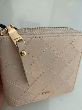 Mini cartera Mango beige