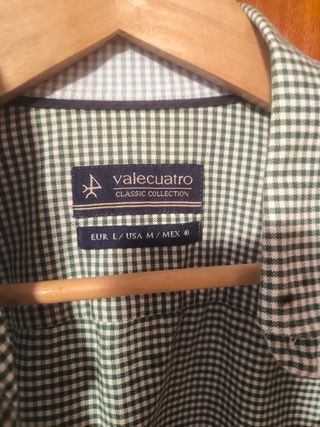 Camisa Valecuatro cuadros verde-blanca