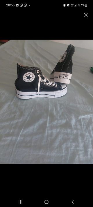 Converse All Star negras plataforma