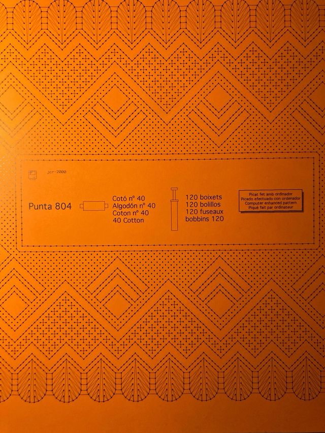 Patrón bolillos: Tapete Punta 804