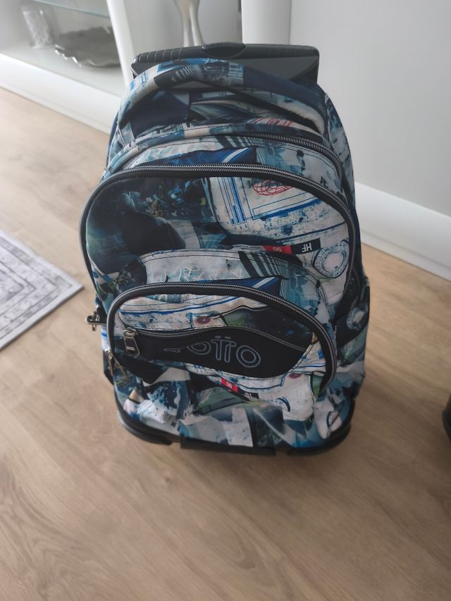 Mochila Totto con ruedas azul