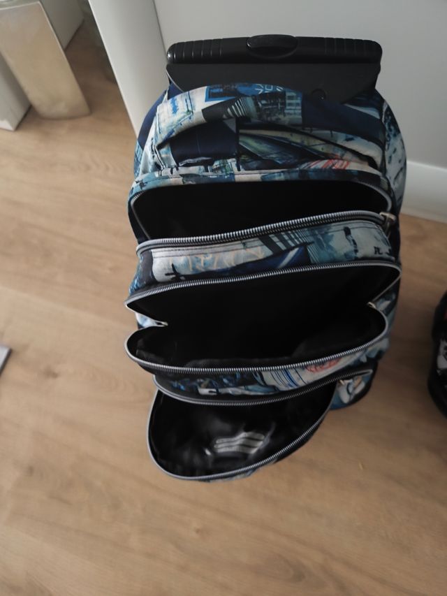 Mochila Totto con ruedas azul