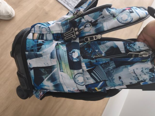 Mochila Totto con ruedas azul