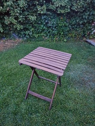 Mesa plegable jardín - madera marrón