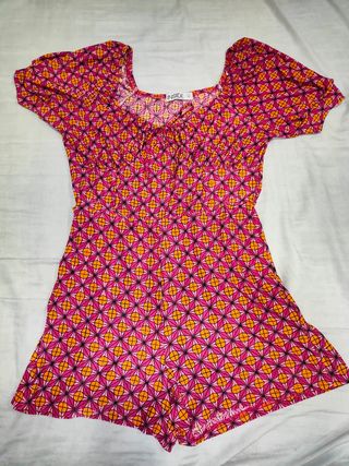 Mono corto estampado - naranja, rosa