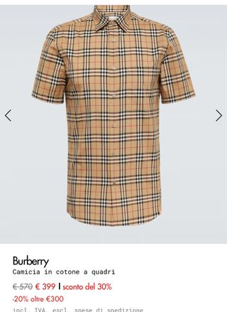 Burberry: camicia cotone a quadri