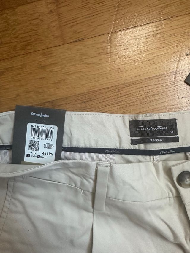 NUEVO SIN USAR Pantalón chino Emidio Tucci beige