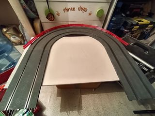 Scalextric Powerline: 4 curvas, 2 rectas