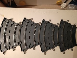 Scalextric Powerline: 4 curvas, 2 rectas