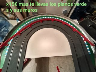 Scalextric Powerline: 4 curvas, 2 rectas
