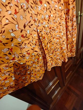 Vestido floral naranja