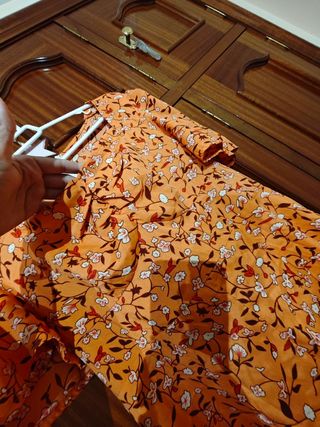 Vestido floral naranja