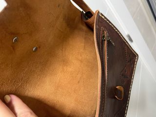 Bolso cuero artesanal marrón