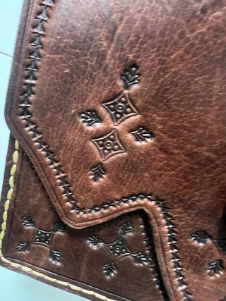 Bolso cuero artesanal marrón
