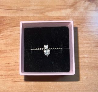 Collar Pandora corazones plata