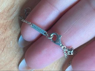 Collar Pandora corazones plata