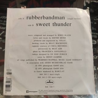 Single vinilo Yello - Rubberbandman