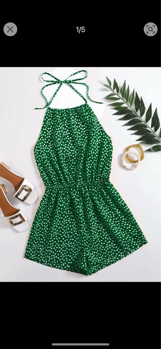 Mono halter verde estampado