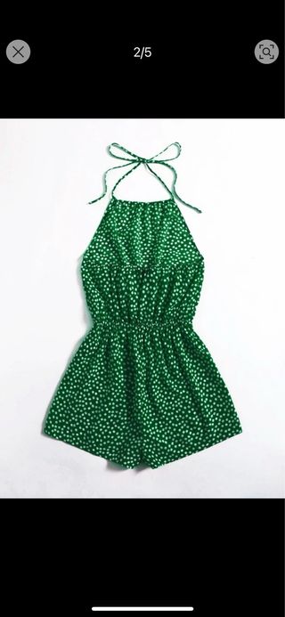 Mono halter verde estampado