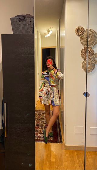 Vestito corto multicolor