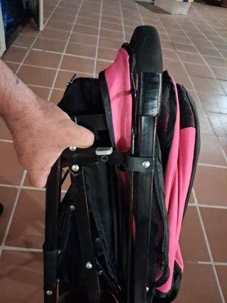 Carrito transporte mascotas rosa