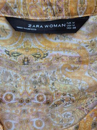 Vestido Zara amarillo estampado