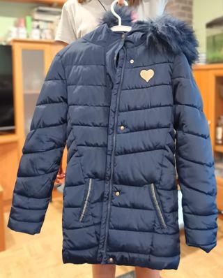 Abrigo acolchado niña azul